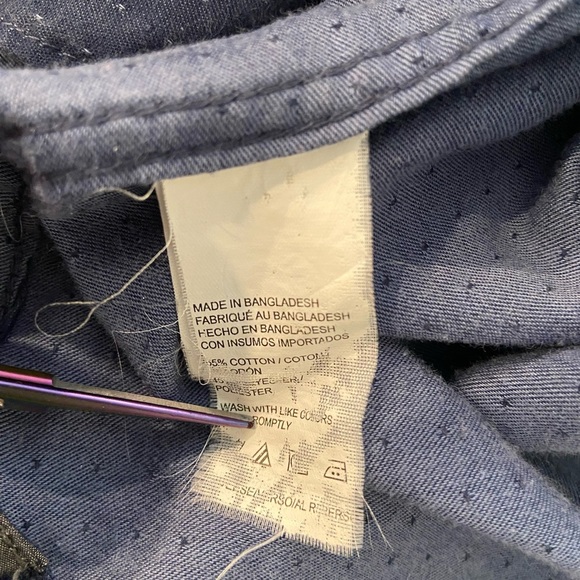 Van Heusen Mens Size XXL Blue Polka Dot Long Sleeve Button Down Shirt - Picture 11 of 11